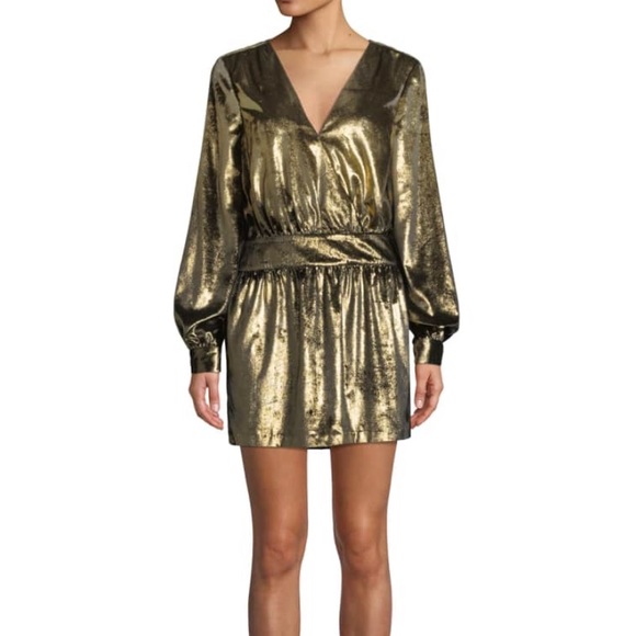 Frame Denim Dresses & Skirts - FRAME Metallic Velvet Dress size 10 NWT